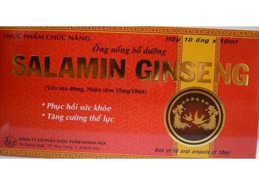 Ống uống bổ dưỡng Salamin Ginseng