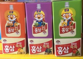Nước uống hồng sâm Pororo trẻ em vị cam Hàn Quốc 100ml x 10 gói, nước uống hồng sâm trẻ em Paldo